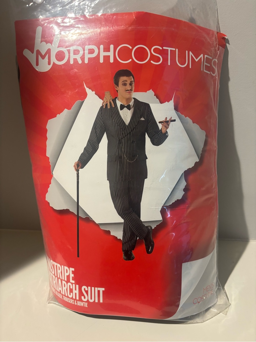 Men’s Black Pinstripe Suit - Classic Mobster -Gomez Addams